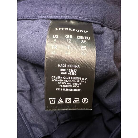 Liverpool Los Angeles Kelsey Trouser Navy Blue (Cadet Blue) Size 8/29 - Picture 4 of 6